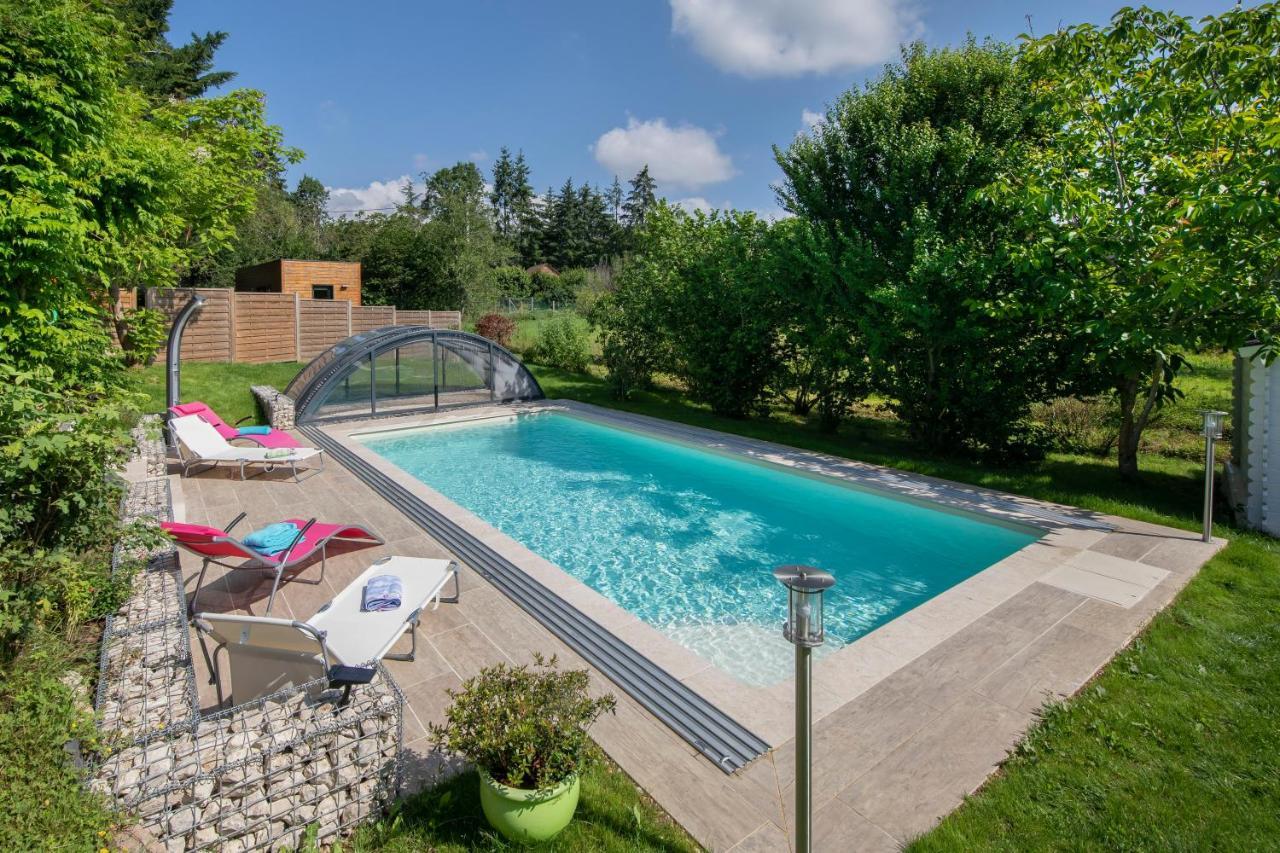 Au Coeur Du Bien-Etre, Chalet Avec Piscine Chauffee Et Couverte, Spa, Sauna, Massages Монто Экстерьер фото